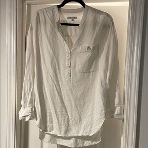 EUC Madewell white linen popover linen blouse